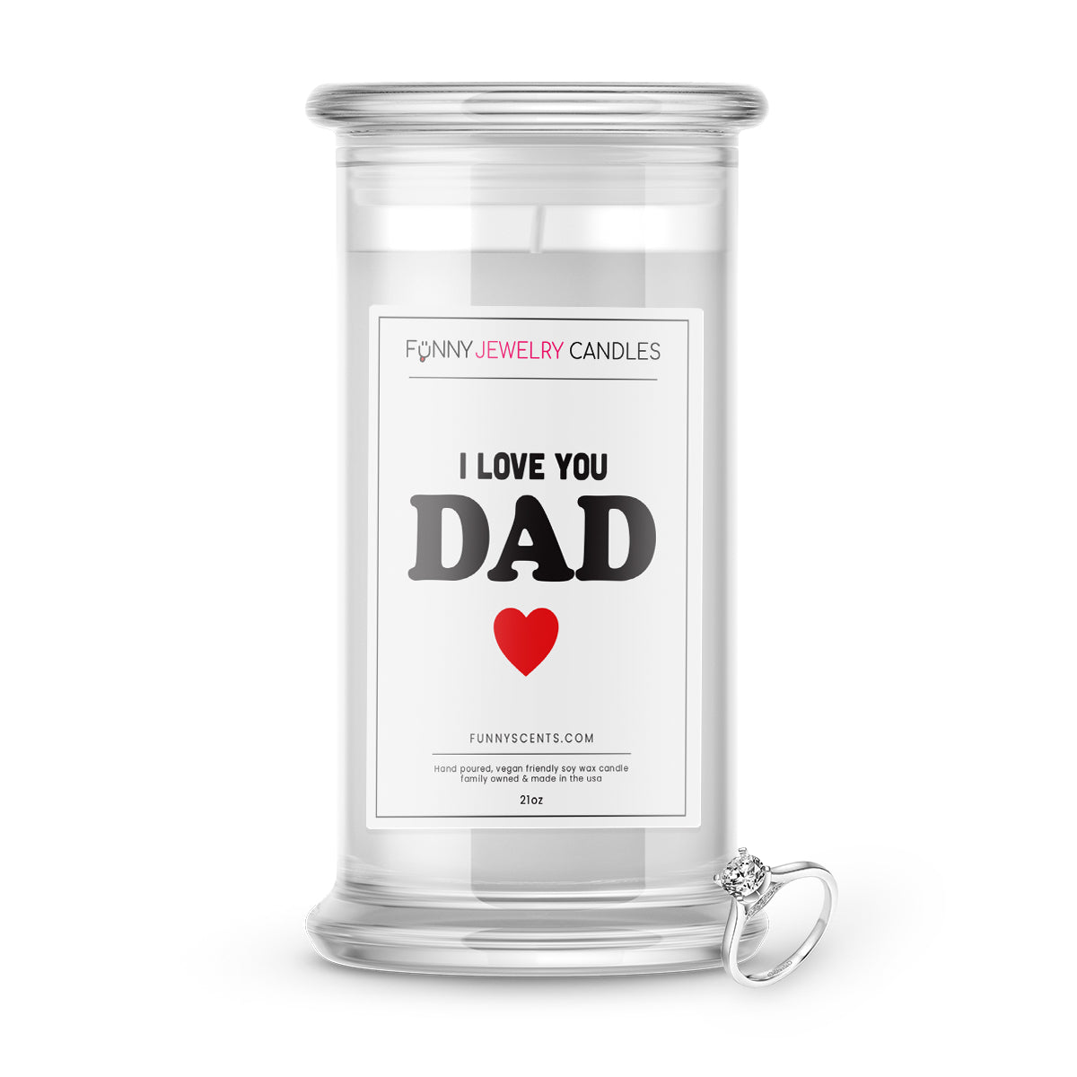 I Love You Dad Jewelry Funny Candles