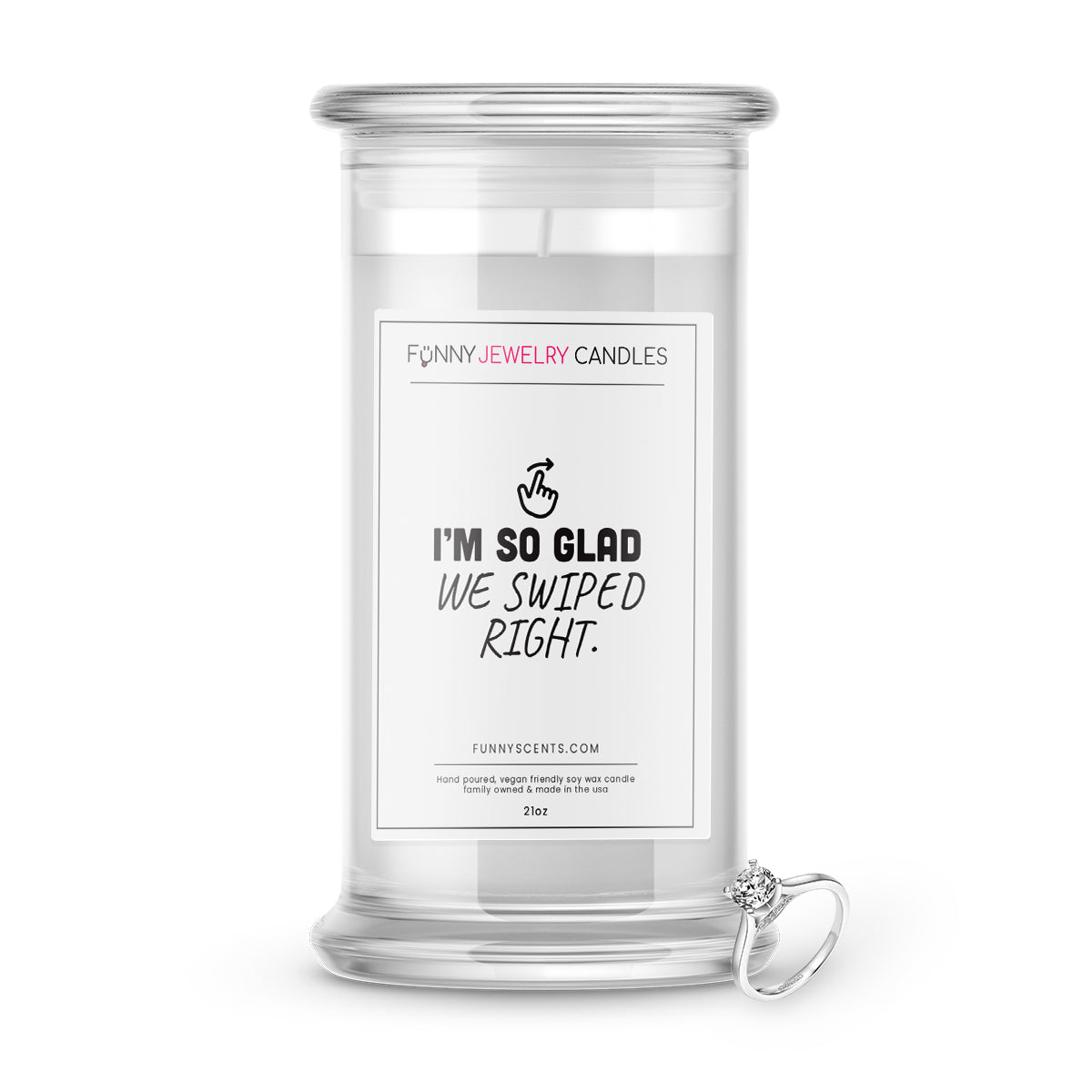 I'm so Glad we Swiped Right. Jewelry Funny Candles