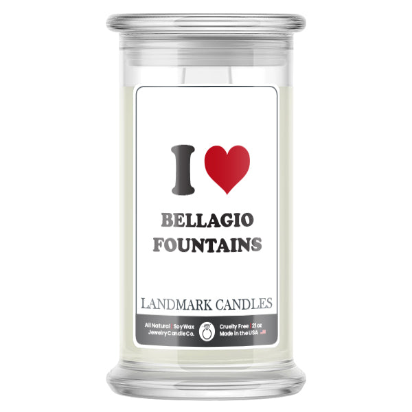 I  Love BELLAGIO FOUNTAINS landmark Candles