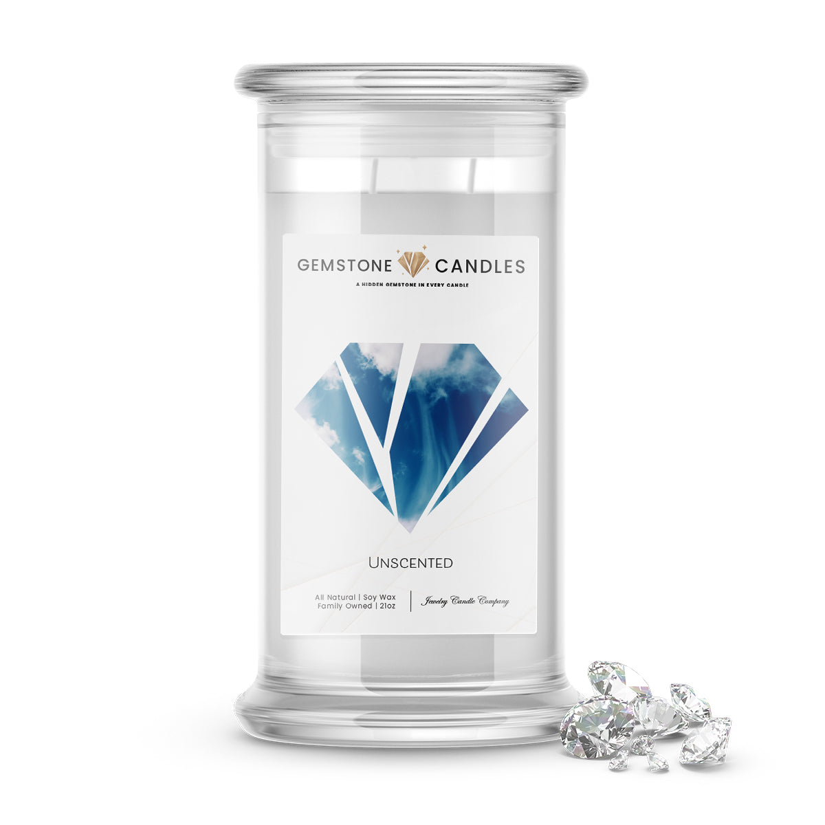 Unscented | Gemstone Candles