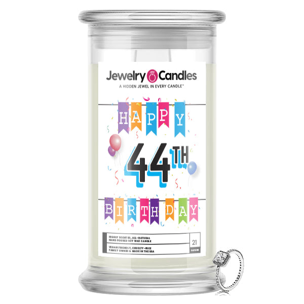 Happy 44th Birthday Jewelry Candle