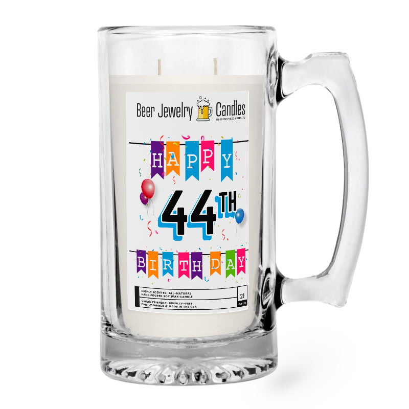 Happy 44th Birthday Beer Jewelry Candle