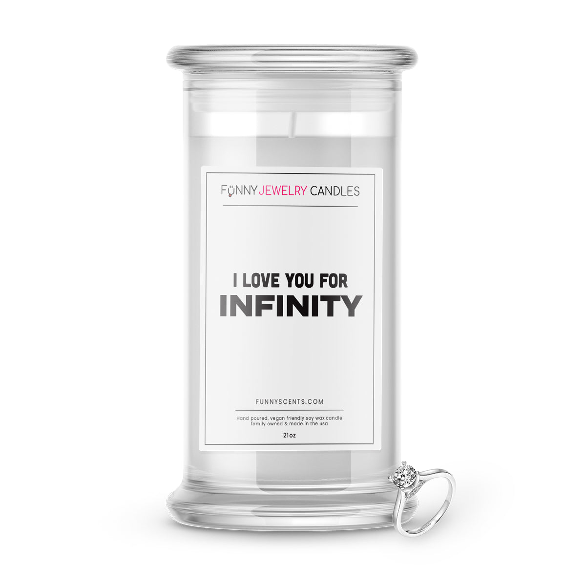 I Love You For Infinity Jewelry Funny Candles