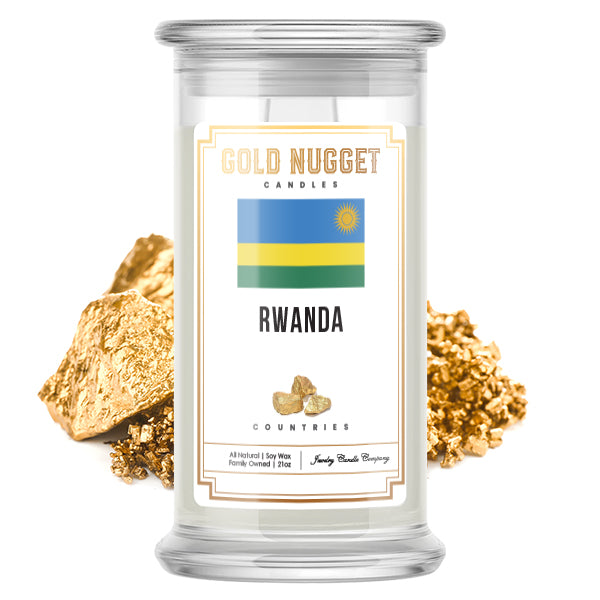 Rwanda Countries Gold Nugget Candles