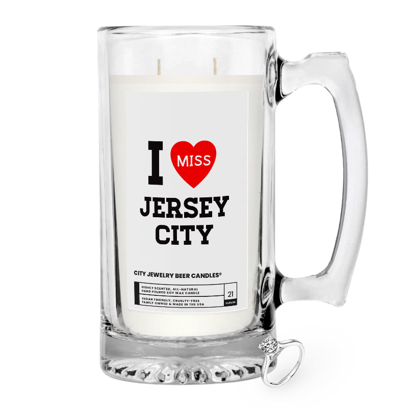 I miss Jersey City Jewelry Beer Candles