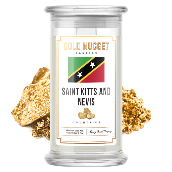 Saint Kitts and Nevis Countries Gold Nugget Candles