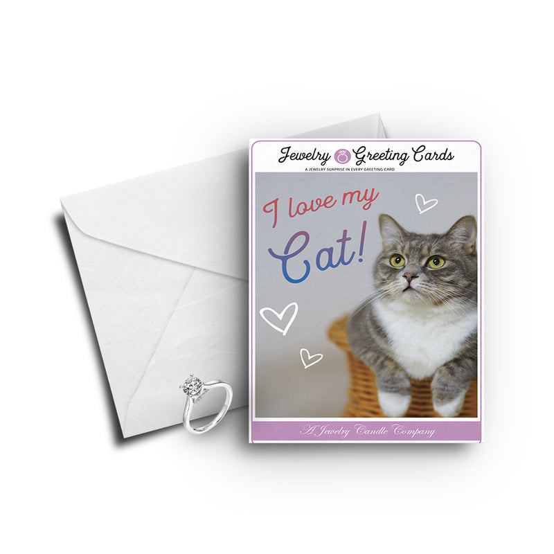 I love my cat Greetings Card