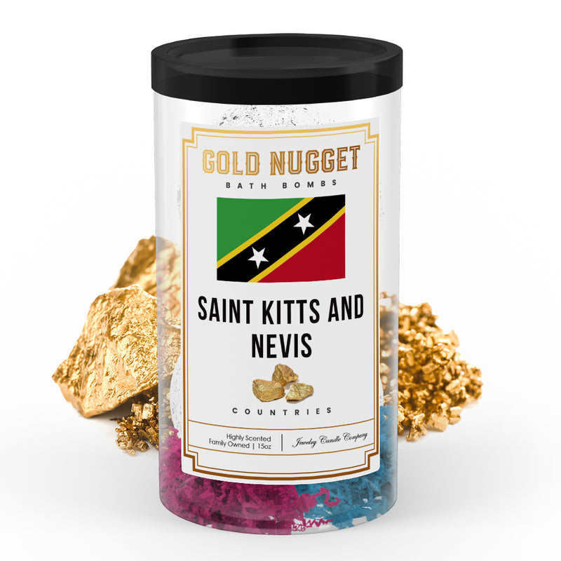 Saint Kitts and Nevis Countries Gold Nugget Bath Bombs