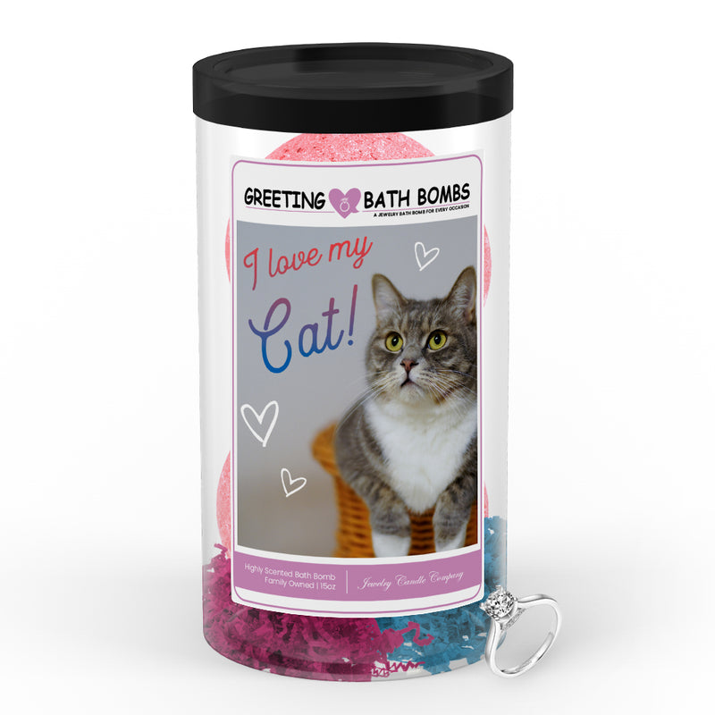 I love my cat Greetings Bath Bombs
