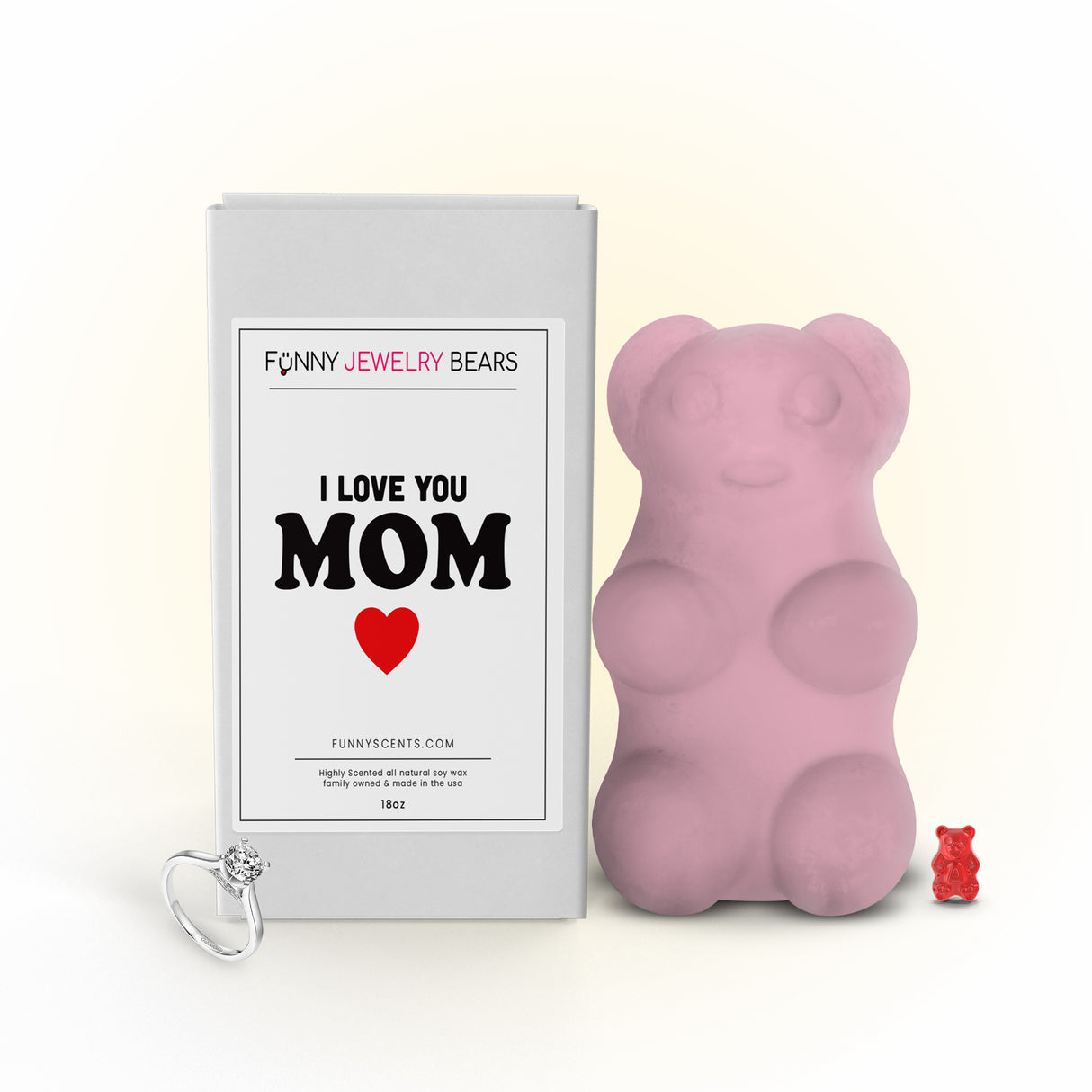 I Love You Mom Funny Jewelry Bear Wax Melts