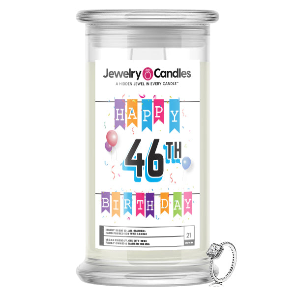 Happy 46th Birthday Jewelry Candle