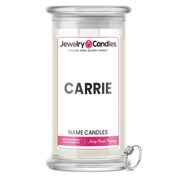CARRIE Name Jewelry Candles