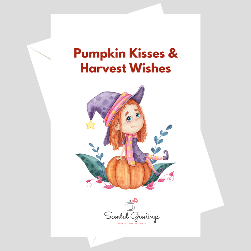 Pumpkin Kisses & Harvest Wishes | Scented Greeting Cards
