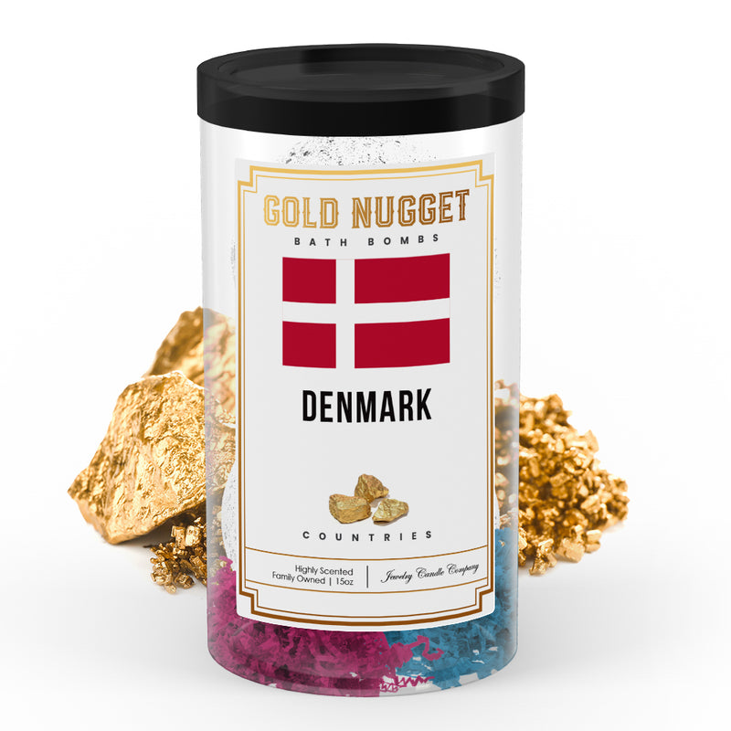 Denmark Countries Gold Nugget Bath Bombs