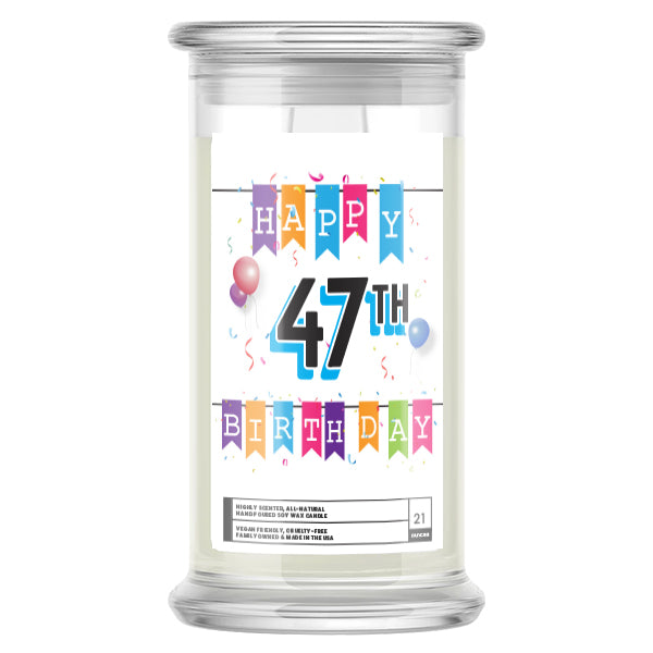 Happy 47th Birthday Candle