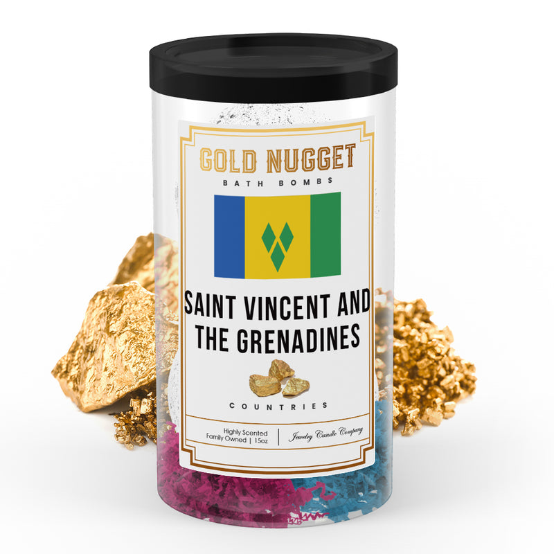 Saint Vincent and The Grenadines Countries Gold Nugget Bath Bombs
