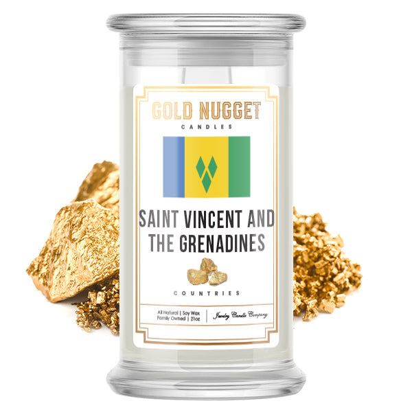 Saint Vincent and The Grenadines Countries Gold Nugget Candles