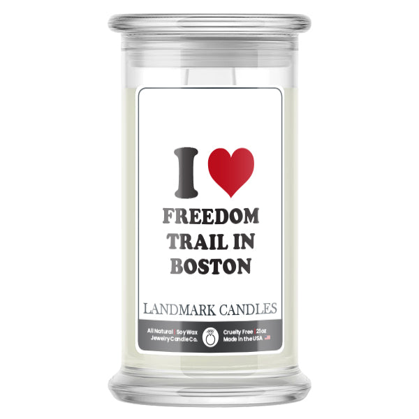 I Love FREEDOM TRAIL IN BOSTON Landmark Candles