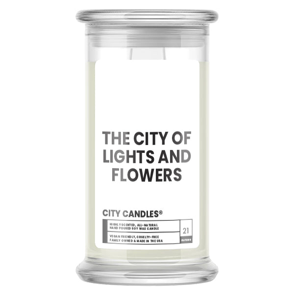 The City Of Lights And Flowers City Candle
