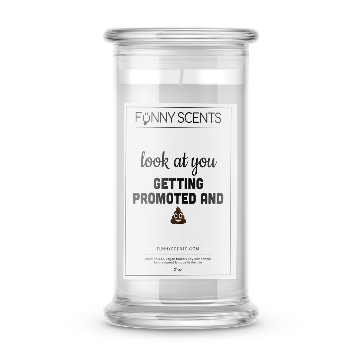 Look at you Getting Promoted  and Shit Funny Candles