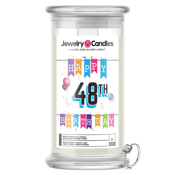 Happy 48th Birthday Jewelry Candle
