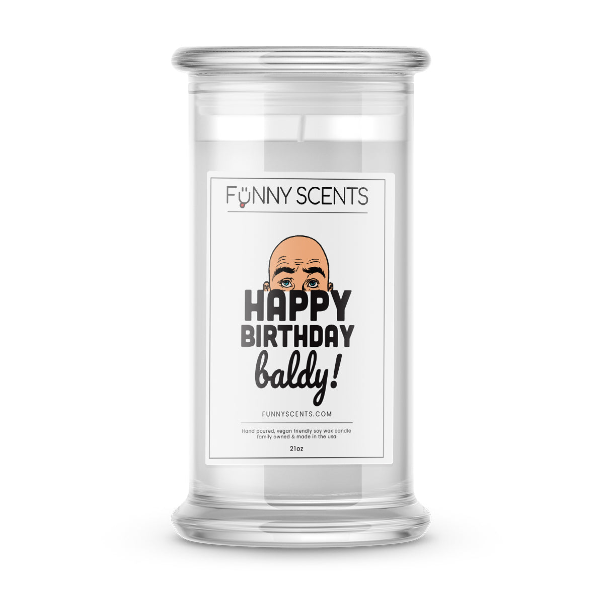 Happy Birthday baldy! Funny Candles