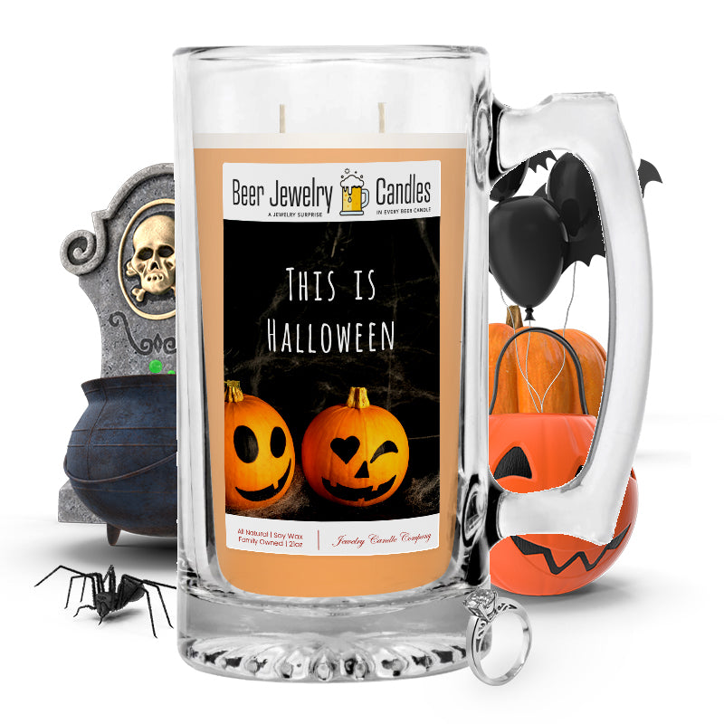 This Is halloween Beer Jewelry Candle