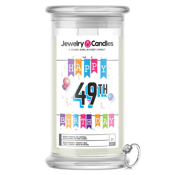 Happy 49th Birthday Jewelry Candle