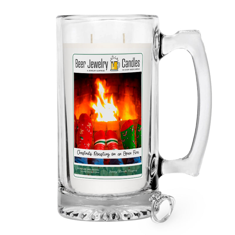Christmas Roasting On an Open Fire Beer Jewelry Candle