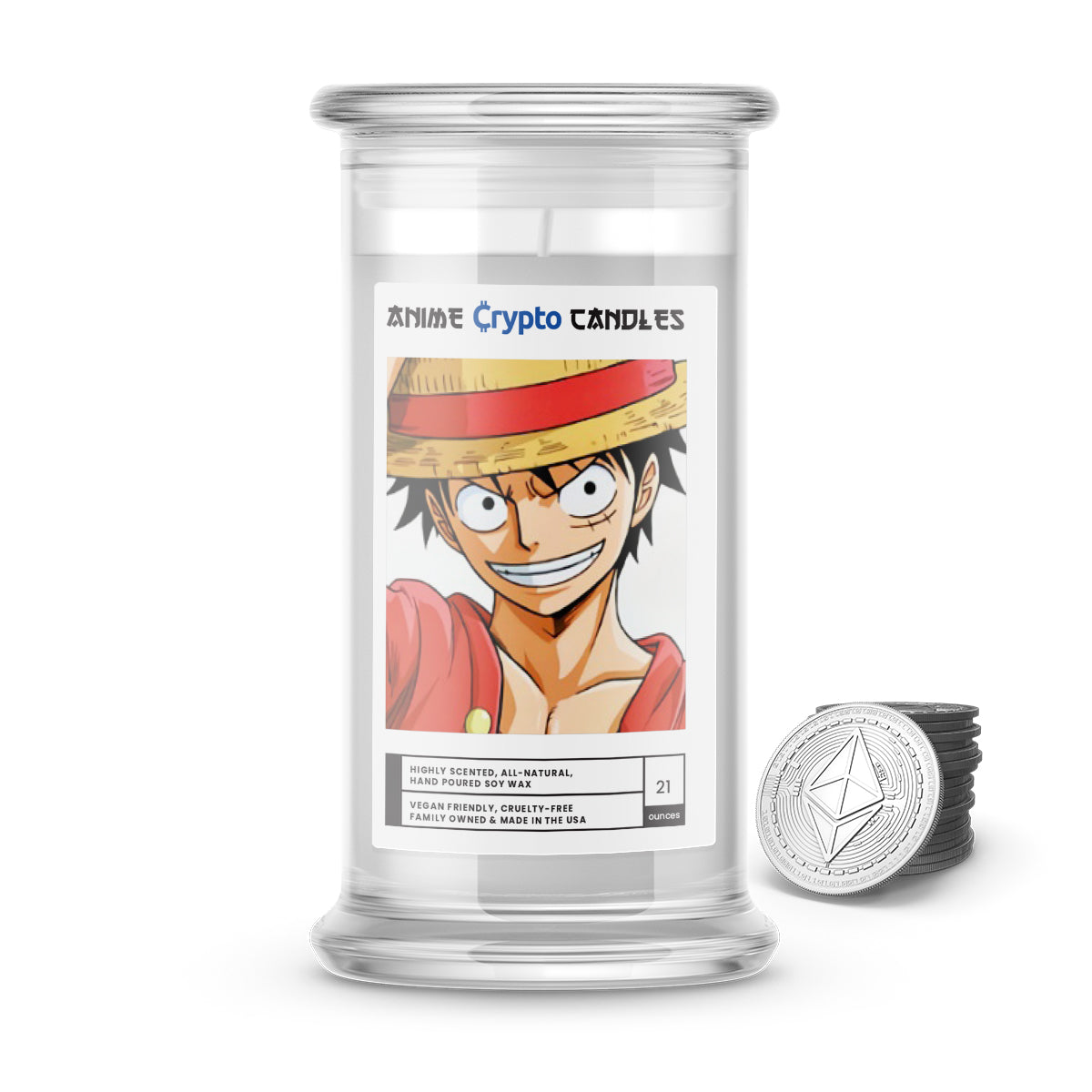 Monkey D., Luffy (モンキー・D・ルフィ) - Crypto Anime Candles