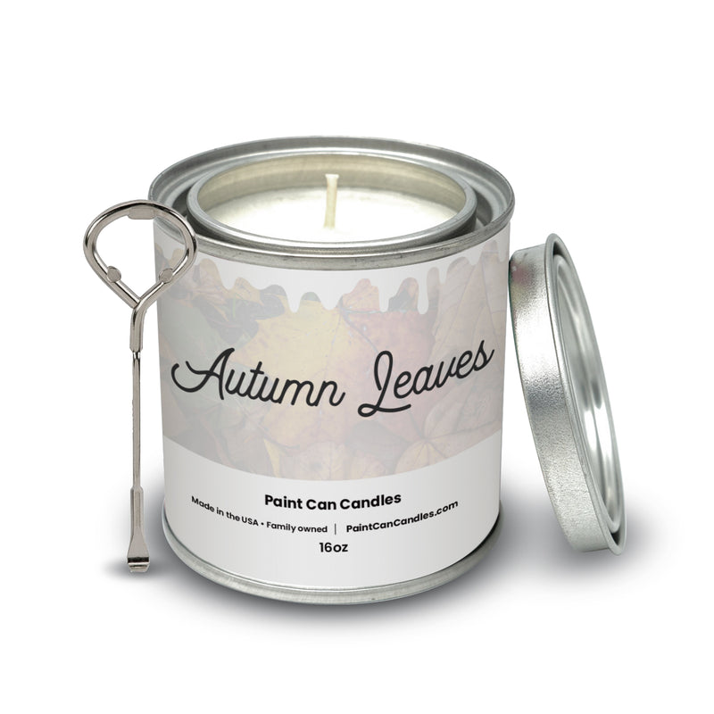 Autumn Leaves - Paint Can Candles