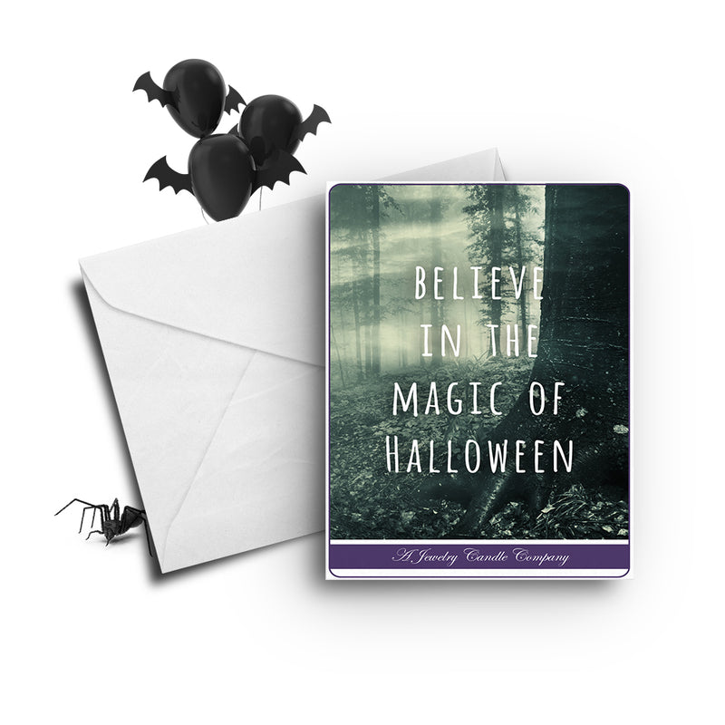 Believe in the magic of halloween Greetings Card