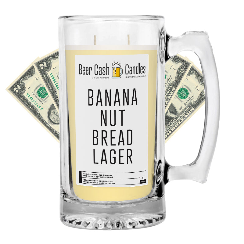 Banana Nut Bread Lager Beer Cash Candle