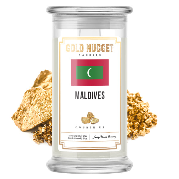 Maldives Countries Gold Nugget Candles