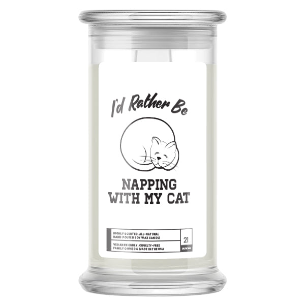 I'd rather be Napping With My Cat Candles