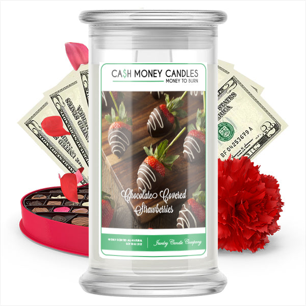 Chocolate Covered Strawberries Cash Money Candle