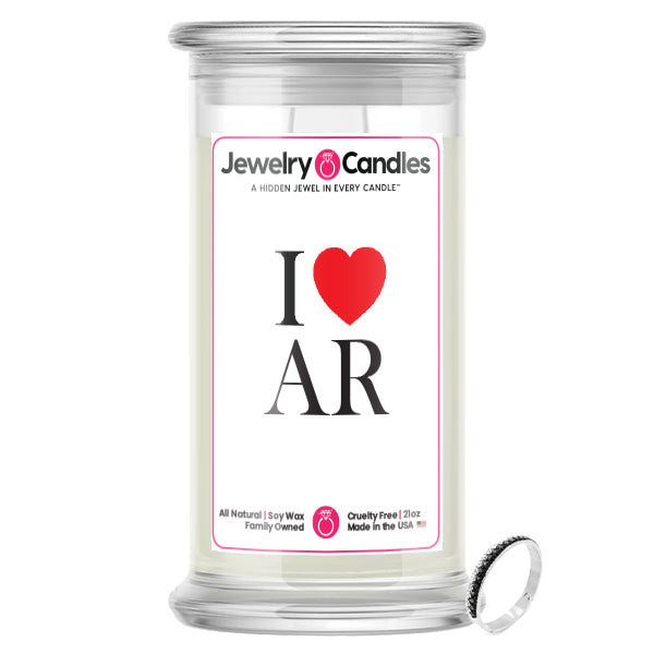 I Love AR Jewelry State Candles