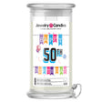happy 50th birthday jewelry candle