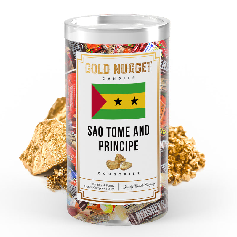 Sao Tome and Principe Countries Gold Nugget Candy