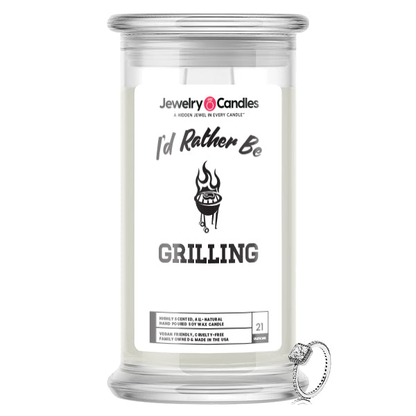 I'd rather be Grilling Jewelry Candles