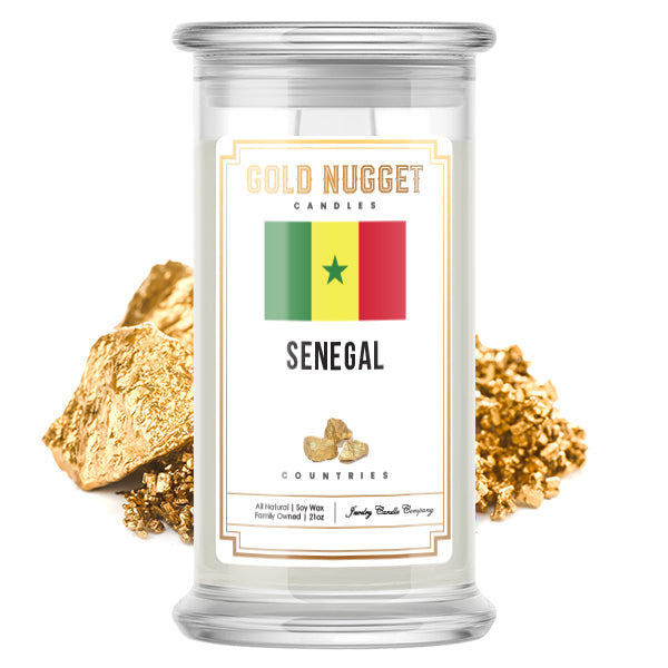 Senegal Countries Gold Nugget Candles