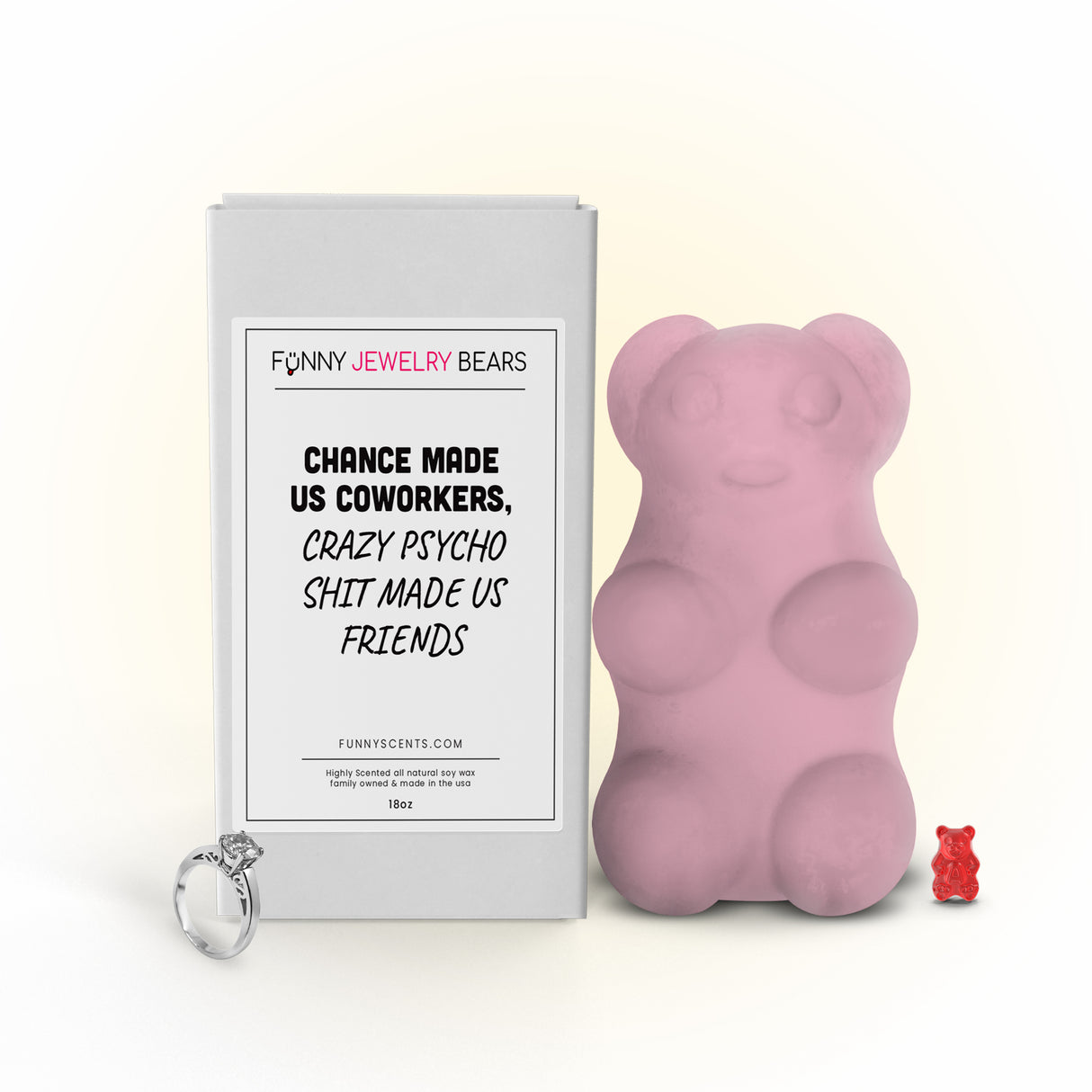 Chance Made us Coworkers, Crazy Psycho Shit Made us Friends Funny Jewelry Bear Wax Melts