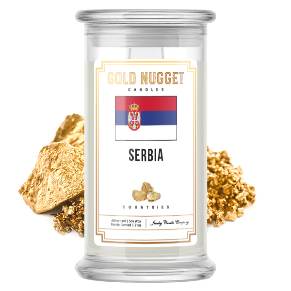 Serbia Countries Gold Nugget Candles