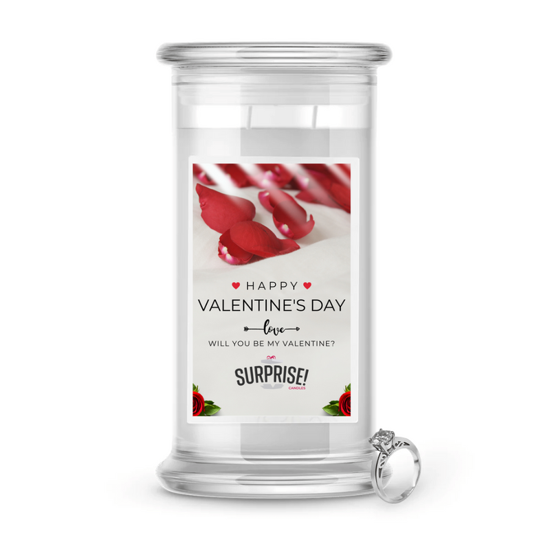 Happy Valentine's Day Will You be My Valentine?| Valentine's Day Surprise Jewelry Candles