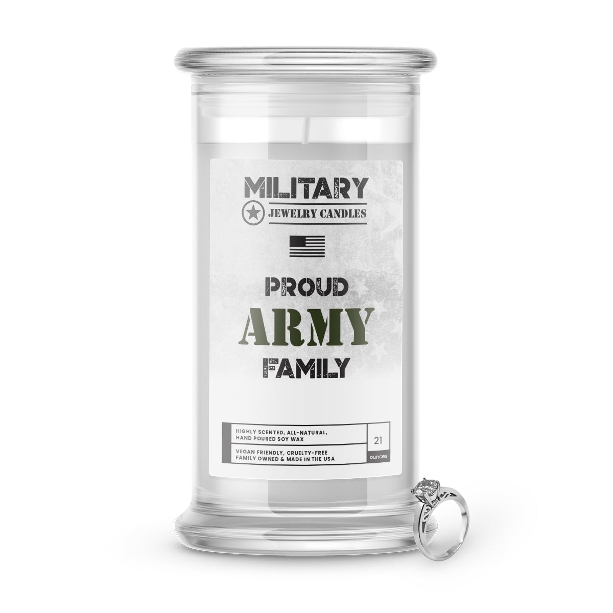 Proud ARMY Family | Military Jewelry Candles