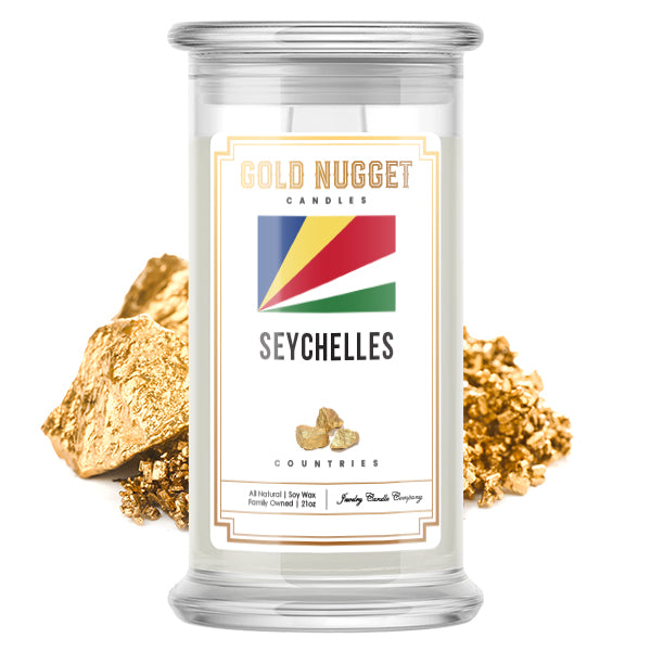 Seychelles Countries Gold Nugget Candles