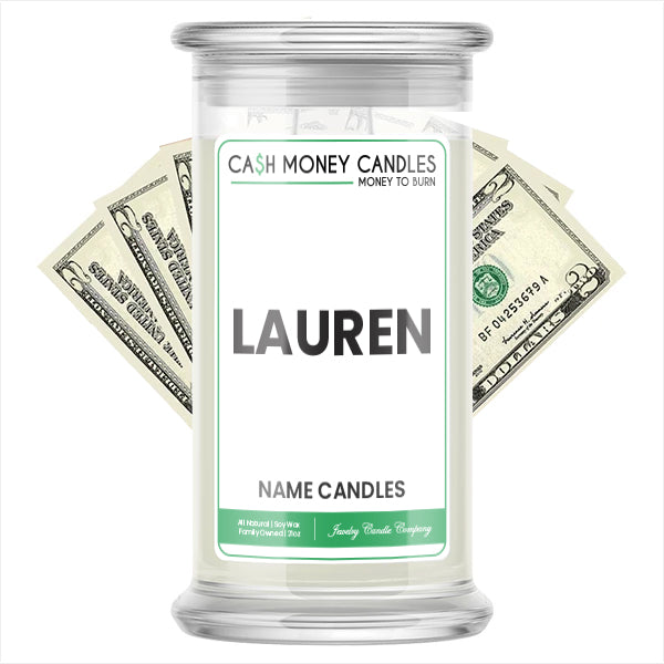 LAUREN Name Cash Candles