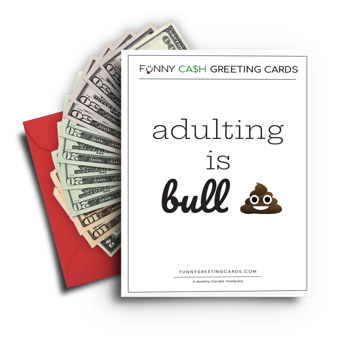 Adulting is Bullshit Funny Cash Greeting Cards