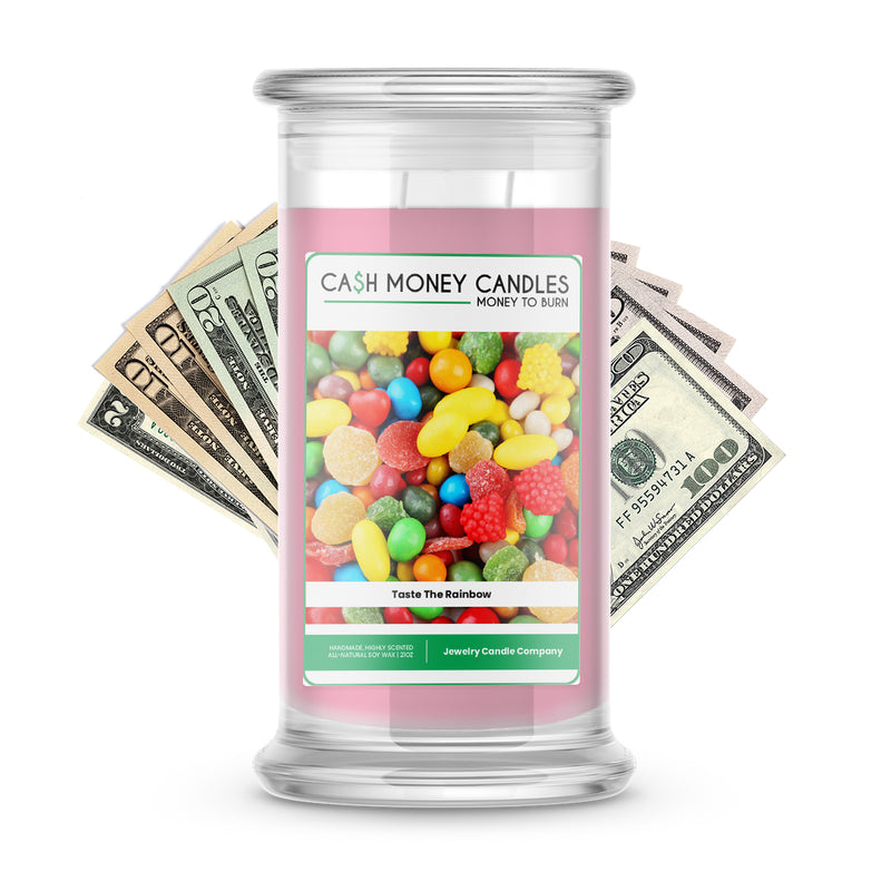taste the rainbow cash candle