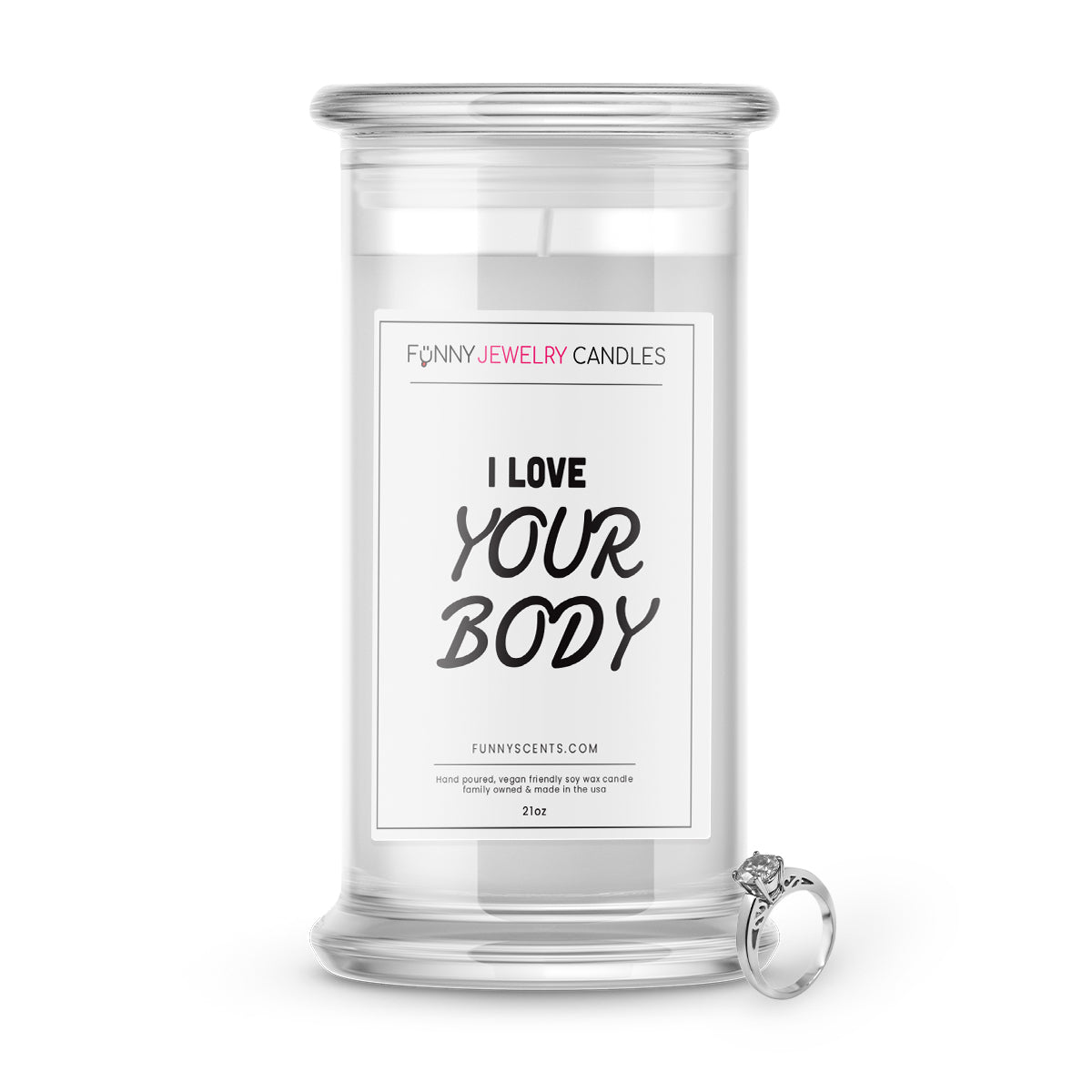 I Love Your Body Jewelry Funny Candles